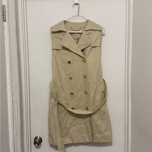 MICHAEL Michael Kors Tan Sleeveless Trench Dress